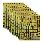 숫자 스티커 반짝이 알파벳 890pcs 10매 글리터 골드 S1423 상품 이미지